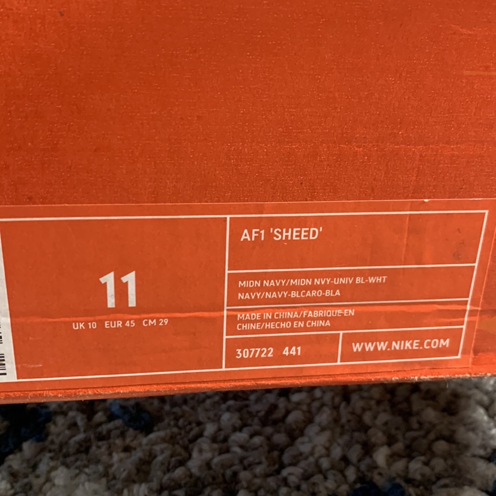 Mid Navy Blue Air Force 1 Sheed - Picture 6 of 6